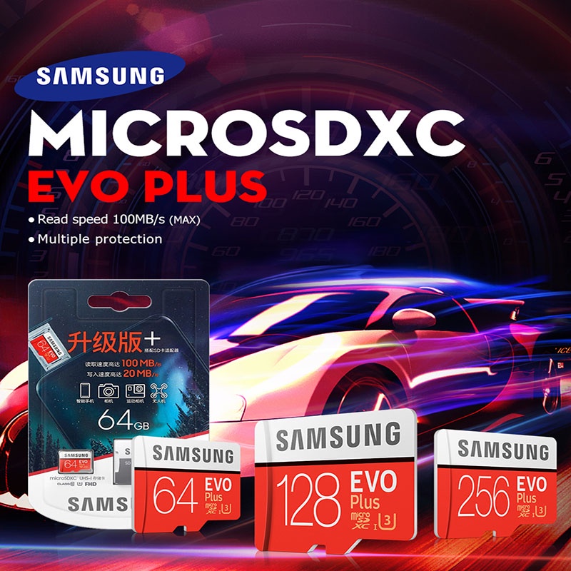 SAMSUNG Thẻ Nhớ Microsd 4GB 16GB-512G EVO + Class 10