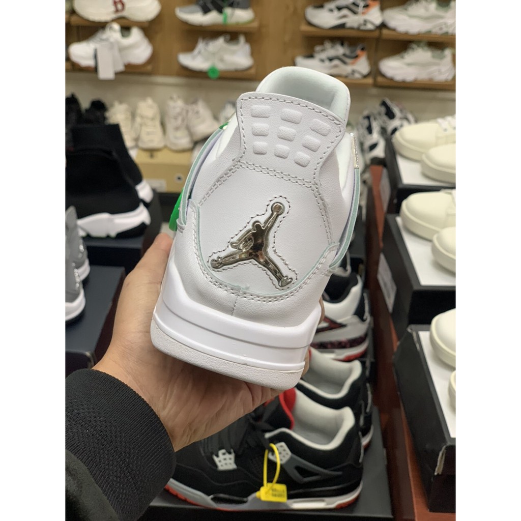 Giày Sneaker Air Jordan 4 Full Trắng Retro Pure Money