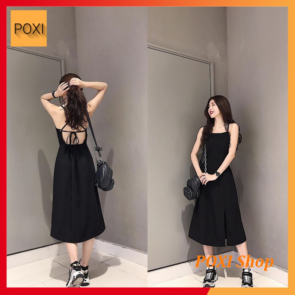 Đầm xòe JUNS DRESS Cực Đẹp Có Mút Ngực (ĐEN)
