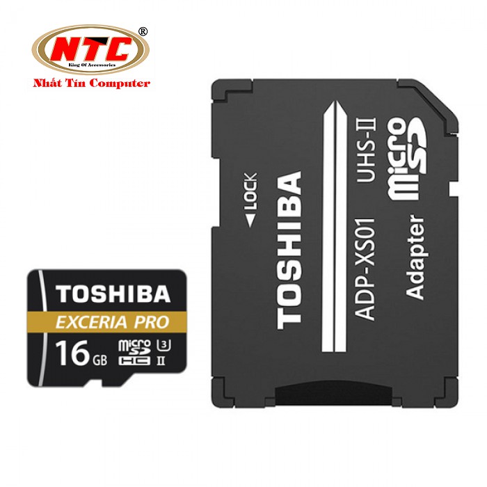 Thẻ nhớ MicroSDHC Toshiba Exceria Pro M501 16GB UHS-II U3 4K R270MB/s W150MB/s (Đen)