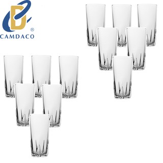Bộ 12 ly thủy tinh uống cà phê 38 khía camdaglassco dung tích 295ml - bộ 12 ly