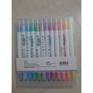 Hộp 12 cây bút highlight màu pastel đẹp dupe midliner 2 đầu