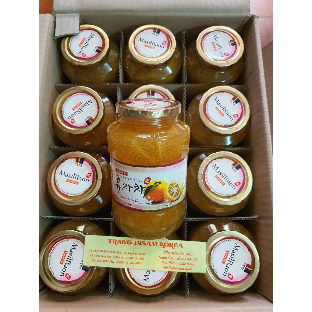 Mật Ong Chanh Vàng MasilRaon Hàn Quốc Hũ 1kg