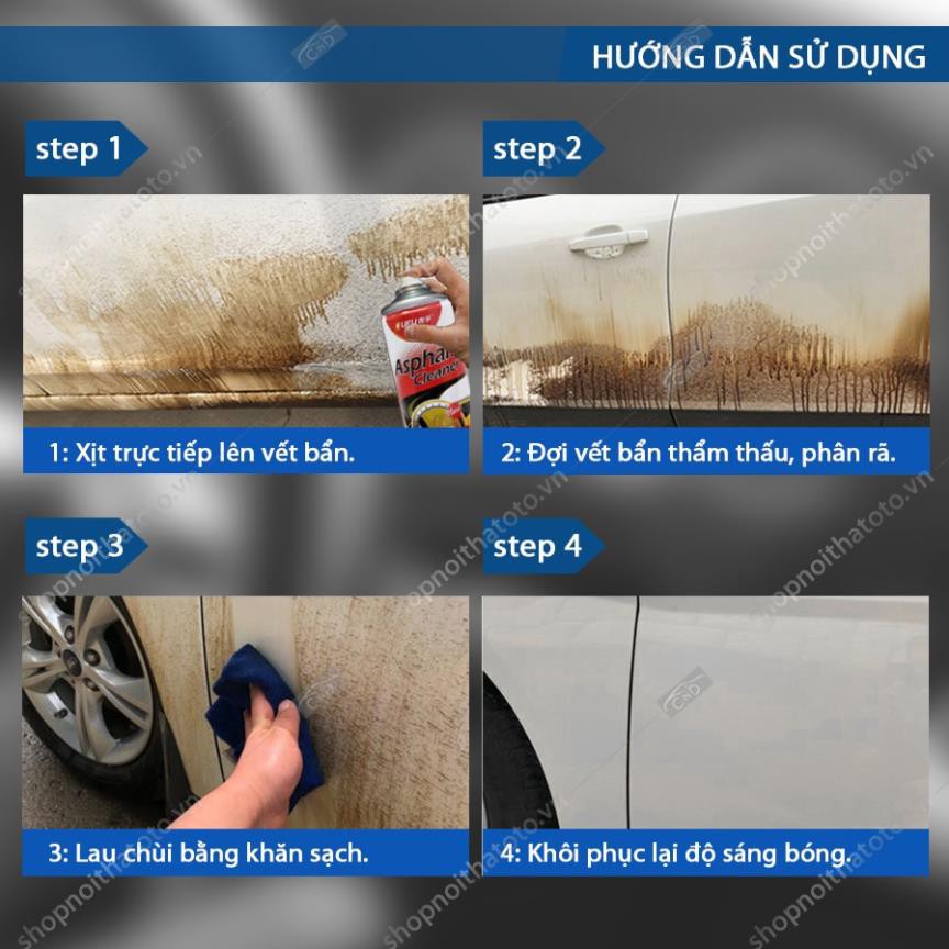 Chai xịt tẩy vết bẩn nhựa đường OUFU AF-1108 450ml - Nhập Khẩu Chính Hãng