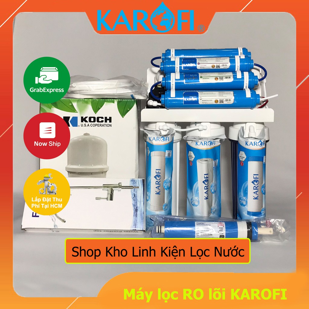 Máy Lọc Nước RO lõi Karofi 8-10 Cấp Lọc UV