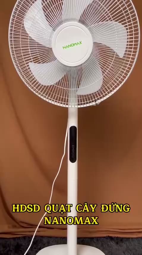 Quạt Cây Đứng Nanomax Có Điều Khiển Từ Xa, Màn Hình Lcd Cảm Ứng, Công Suất 45w Với 2 Chế Độ Gió Riêng Biệt | BigBuy360 - bigbuy360.vn