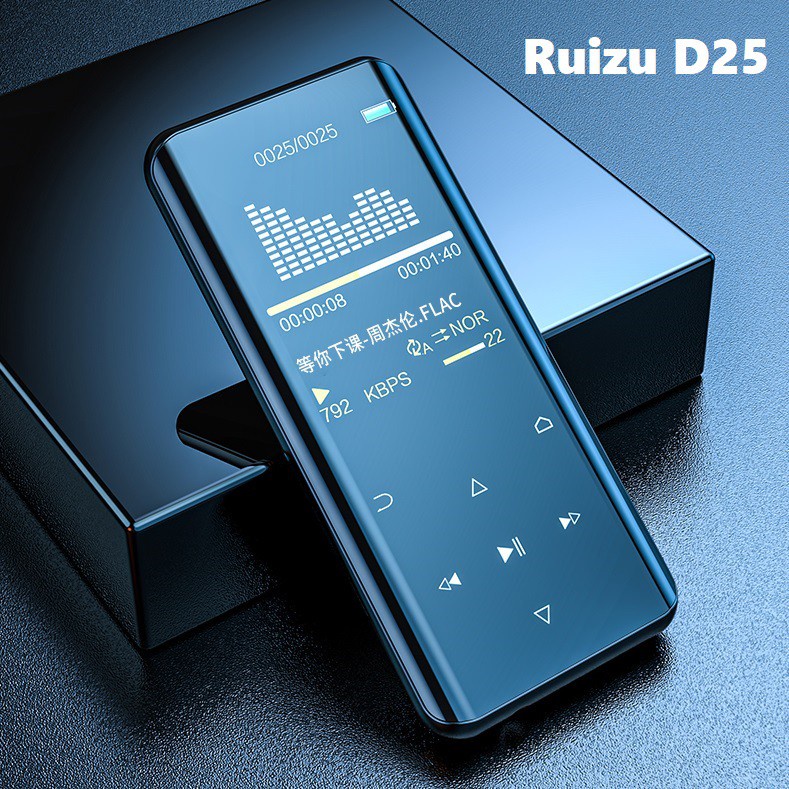 (Quà tặng 99k) Máy nghe nhạc Ruizu D25 hỗ trợ Bluetooth 5.0 bộ nhớ trong 16G màn hình cong 2.4inch