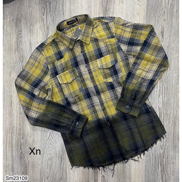 [Sẵn Hàng] Áo Sơ Mi Nam Ami Vải Loang Cao Cấp - Áo Sơ Mi Ami Màu Loang Có Túi Cho Nam