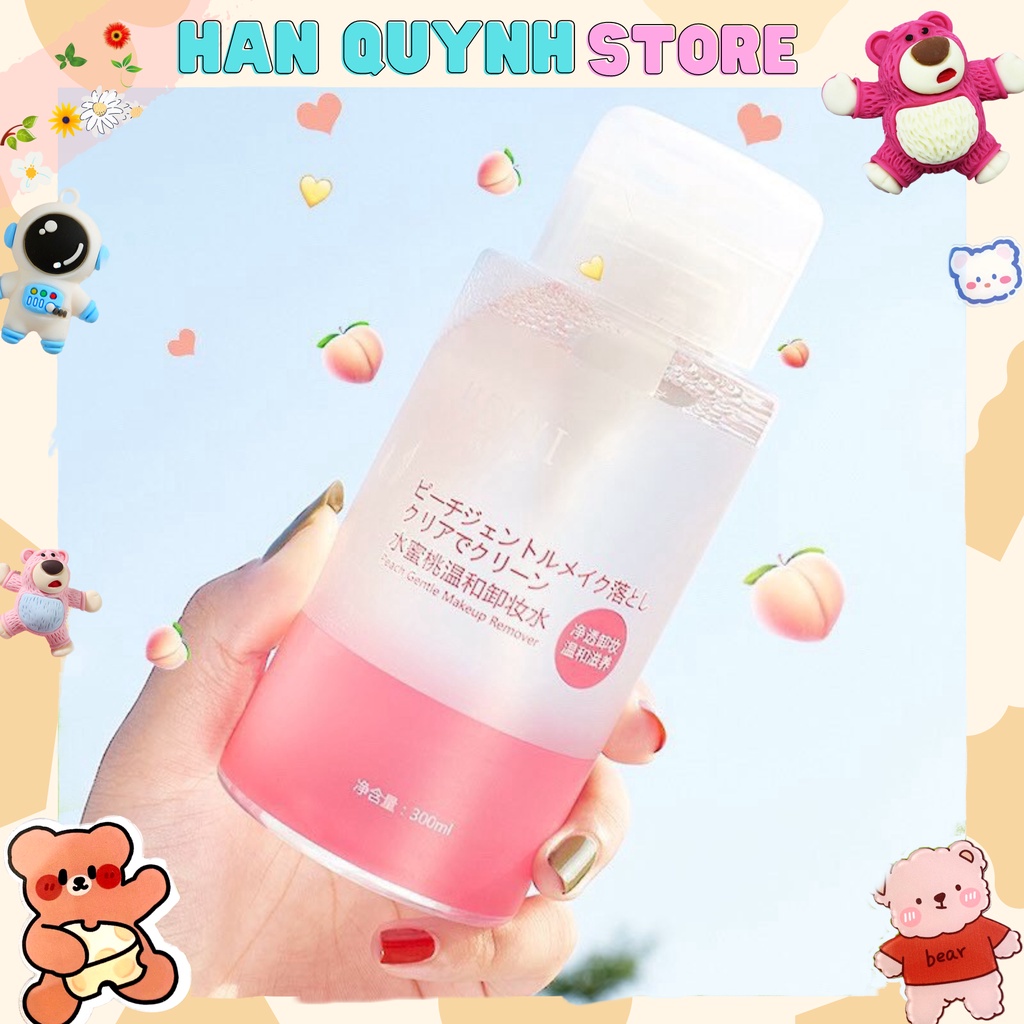 Nước Tẩy Trang HEYXI Đào Peach Gentle Makeup Remover Làm Sạch Dưỡng Ẩm 300ml