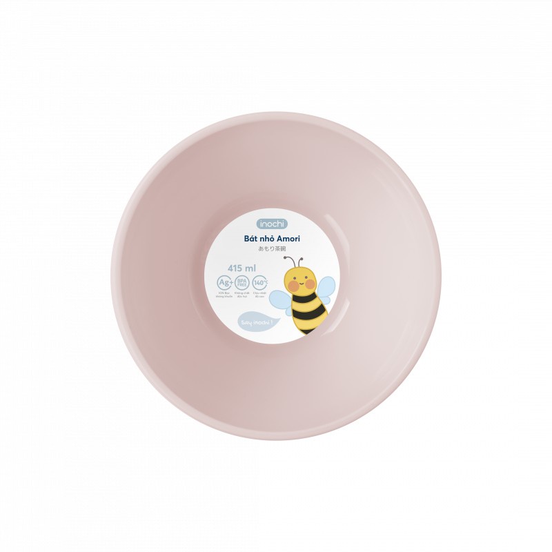 Bát ăn cơm ăn dặm nhựa Inochi Amori cho bé chịu nhiệt chịu nhiệt 415ml