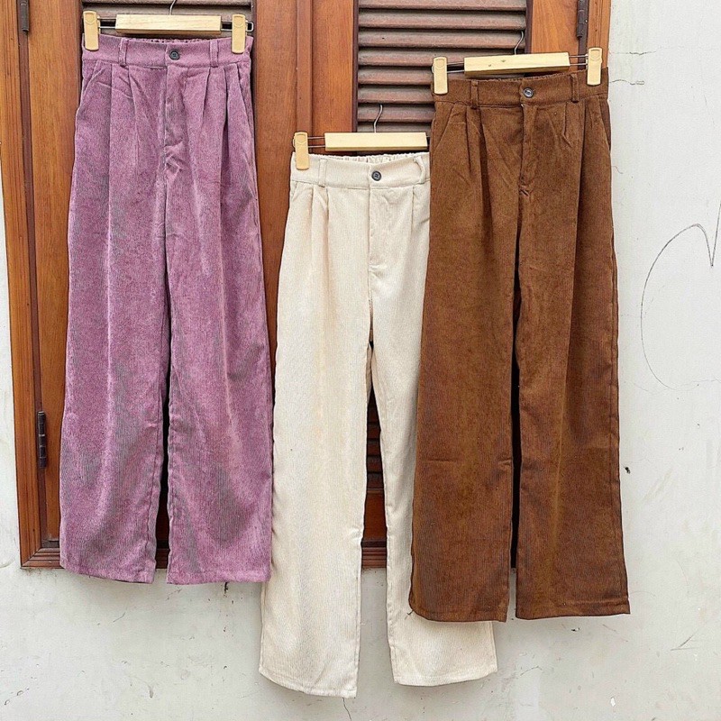 Quần LIND PANTS chất liệu nhung gân style bụi bặm vintage form chuẩn