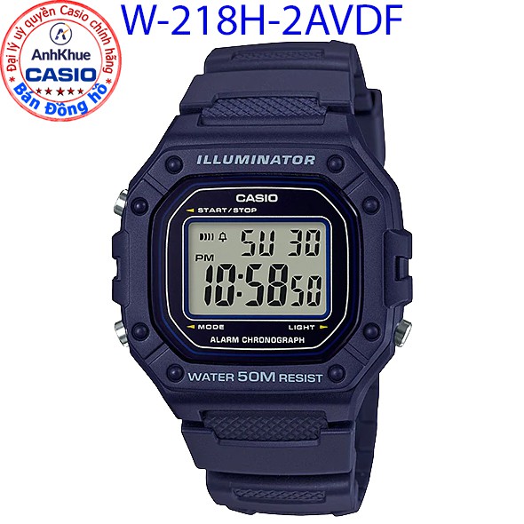 Đồng hồ nam Casio W-218 dây nhựa chống nước 50m pin 7 năm chính hãng | BigBuy360 - bigbuy360.vn