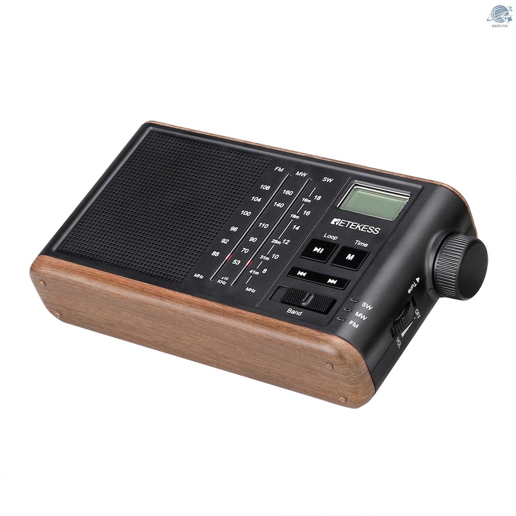 Đài Radio Retekess Tr613 Fm / Am / Sw Có Khe Cắm Tai Nghe 3.5mm