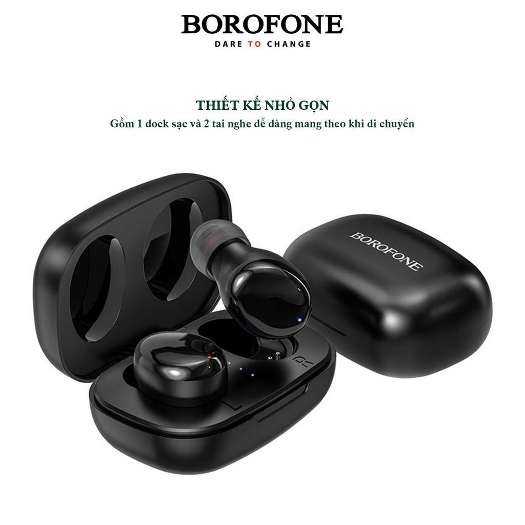 Tai nghe bluetooth nhét tai BOROFONE kết nối không dây với điện thoại,âm bass mạnh chống ồn tốt có mic đàm thoại pin 4h.