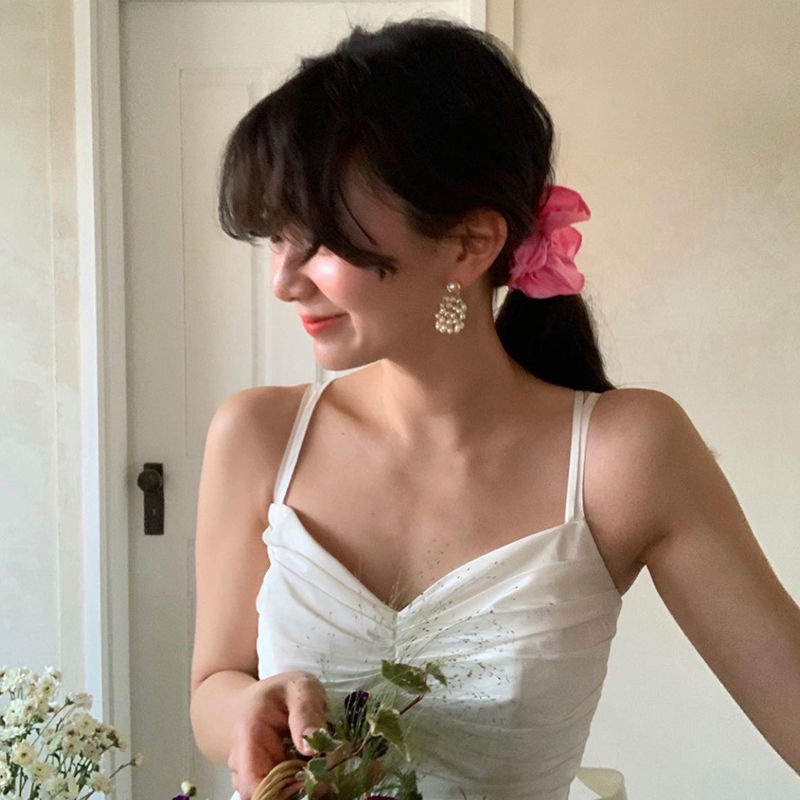 Dây Buộc Tóc Phối Ren Đôi Phong Cách Mới 2022 Thời Trang Chất Lượng Cao