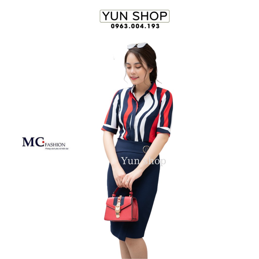 Chân váy đẹp công sở - MC Fashion CV0389 màu xanh tím than