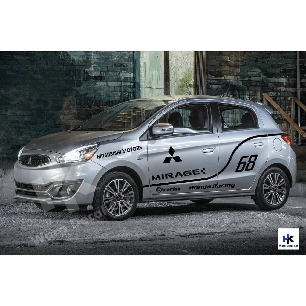 Tem xe Mirage- decal Mirage phong cách thể thao