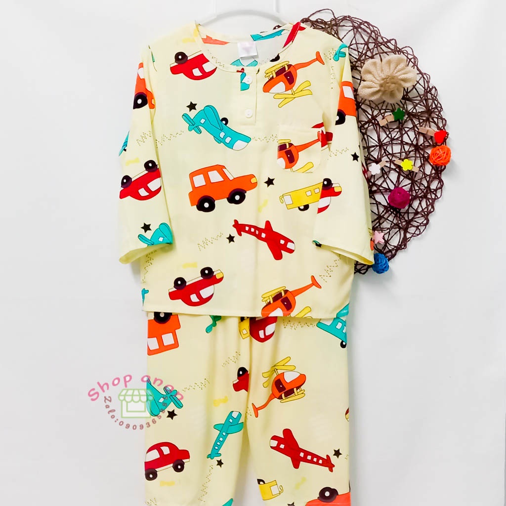 Đồ bộ tole dài tay bé trai size L 34-38kg