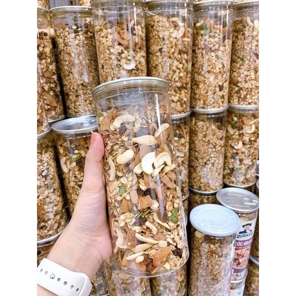 Ngũ cốc vị Socola mix hạt dinh dưỡng Granola ăn kiêng,giảm cân đóng 500g hũ
