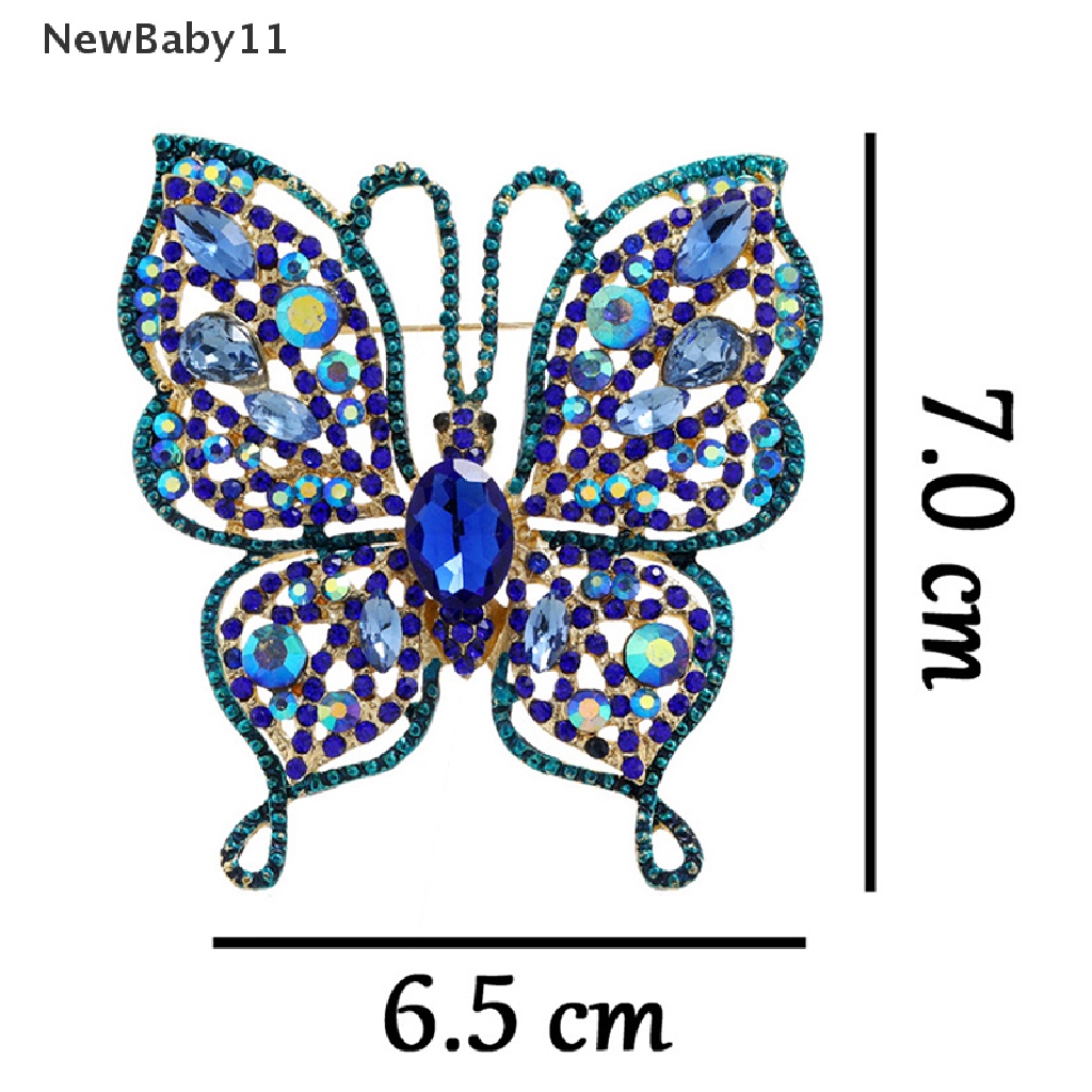 Ghim Cài Áo Hình Bướm Đính Đá Lấp Lánh Thời Trang Cho Nữ