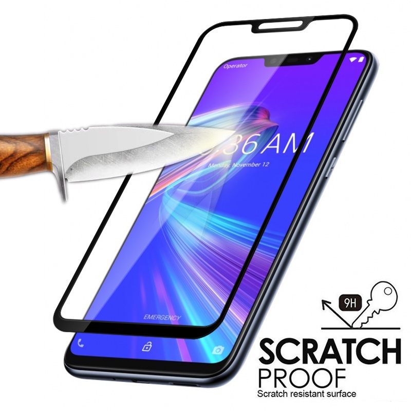 Asus Zenfone Max Pro (M1) ZB601KL/ZB602K/Max Pro (M2) ZB633KL/ZB631KL  Full Phone screen coverage Transparent Tempered Glass protection Film Dust-Proof