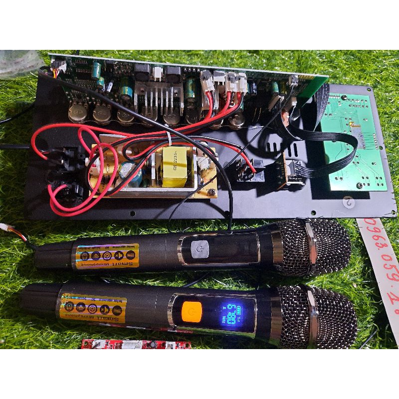 Mạch Loa Kéo Trọn Bộ Kèm 2 Tay Micro Không Dây UHF Sịn Sò