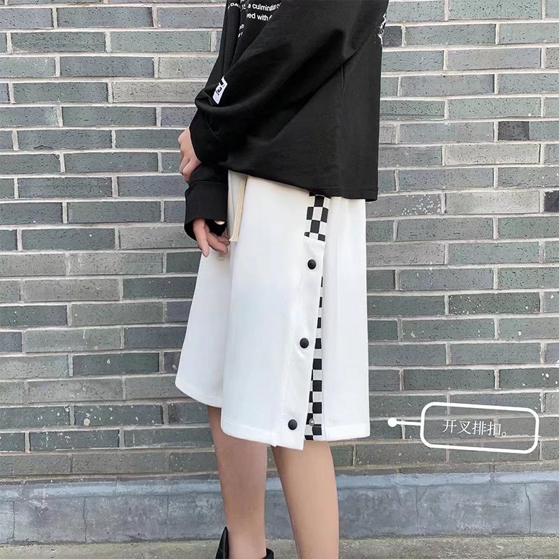 Quần Short Thể Thao Dáng Rộng Cài Nút Bên Hông Phong Cách Thời Trang Nhật Bản Cho Nam Giới Có Size M-3XL