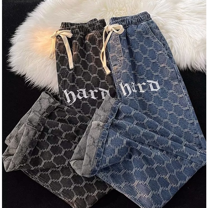 Quần Jean Dáng Rộng Thời Trang Retro Chất Lượng Cao Cho Nam quần baggy nữ quần jeans jean ống rộng nam