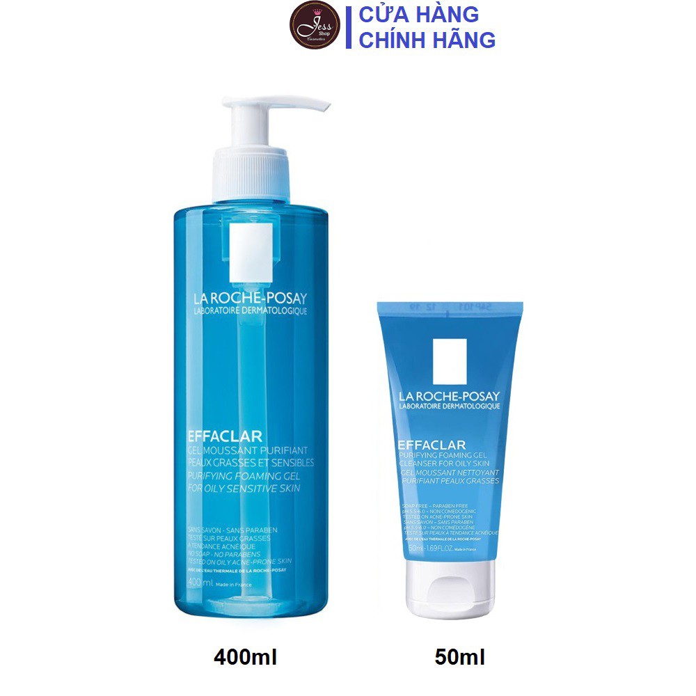 Sữa Rửa Mặt La Roche Posay Effaclar Cho Da Dầu Nhạy Cảm 50ml và 400ml