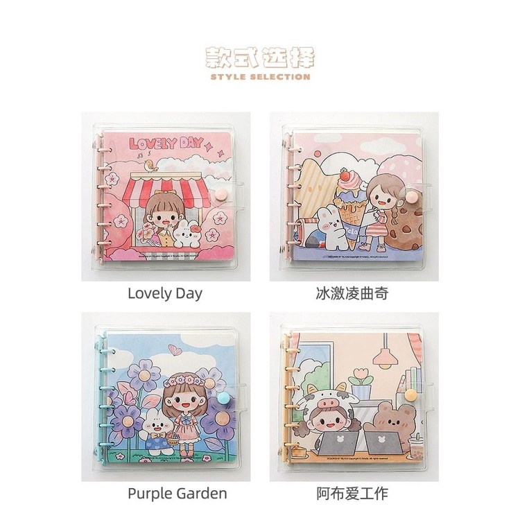 Sổ Tay Abu Hình Vuông Họa Tiết Dễ Thương