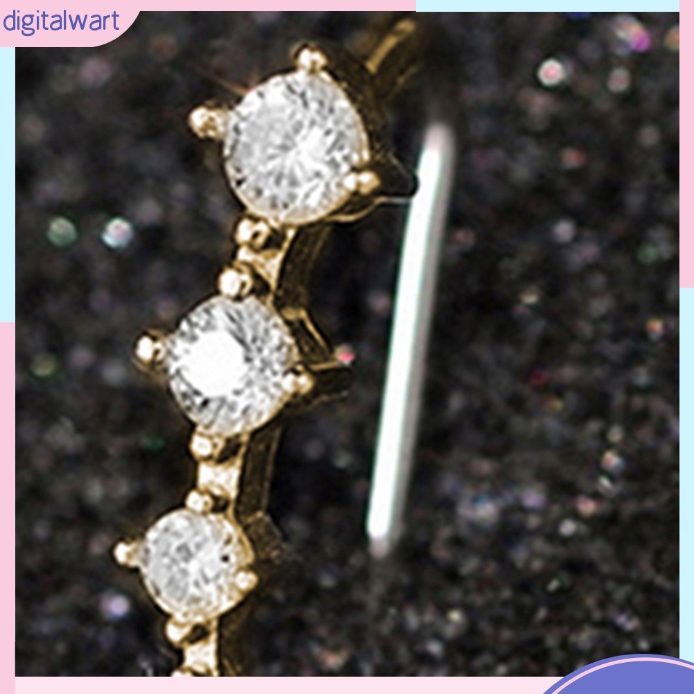 Khuyên kẹp vành tai đính đá thanh lịch dành cho nữ