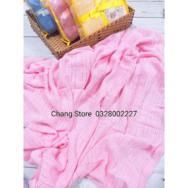 CHĂN LƯỚI/ MỀN LƯỚI COTTON XUẤT NGA CHỐNG NGẠT VÀ THOÁNG MÁT CHO BÉ