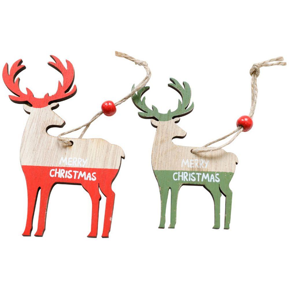 Phụ Kiện Treo Trang Trí Cây Thông Giáng Sinh Bằng Gỗ Hình Ông Già Noel