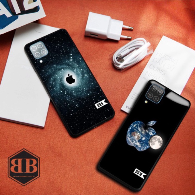 Ốp lưng kính cường lực Samsung Galaxy A12 hình iphone giả
