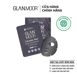 Mặt nạ giấy kiềm dầu từ bùn đen glan moor deep control mask pack 25g x 5 miếng - mặt nạ glanmoor hàn quốc kiềm dầu mụn