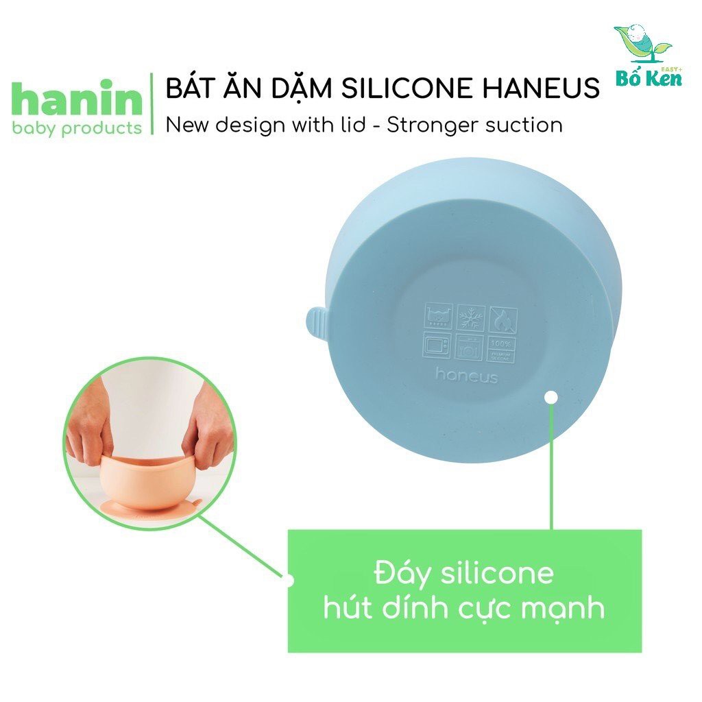 Shop Bố Ken Bát Ăn Dặm Silicon Cao cấp Chống Đổ Cho Bé [Hãng Hanin Baby]