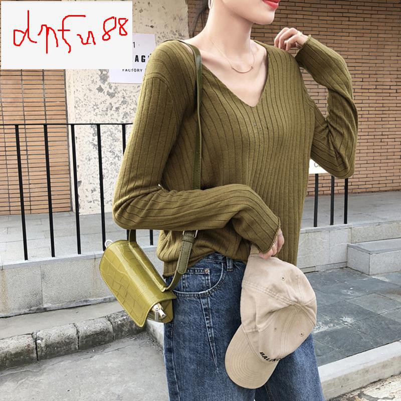 Áo Sweater Chui Đầu Cổ Thấp Thời Trang Mùa Thu Cho Nữ