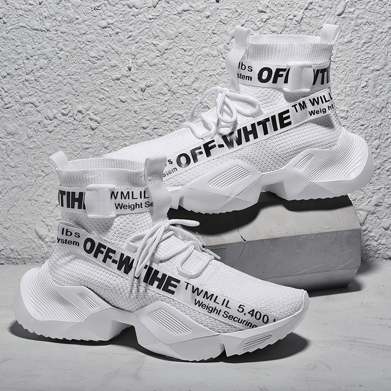Giày Thể Thao Off-white Cổ Cao Thời Trang Cá Tính Cho Nam