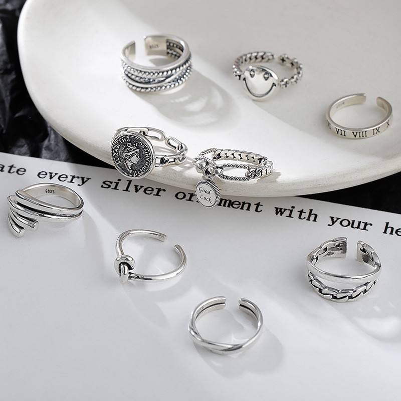 Nhẫn bạc nữ chuẩn S925 TOBI SILVER không gỉ không đen thời trang nhiều kiểu dáng và phong cách cá tính năng động