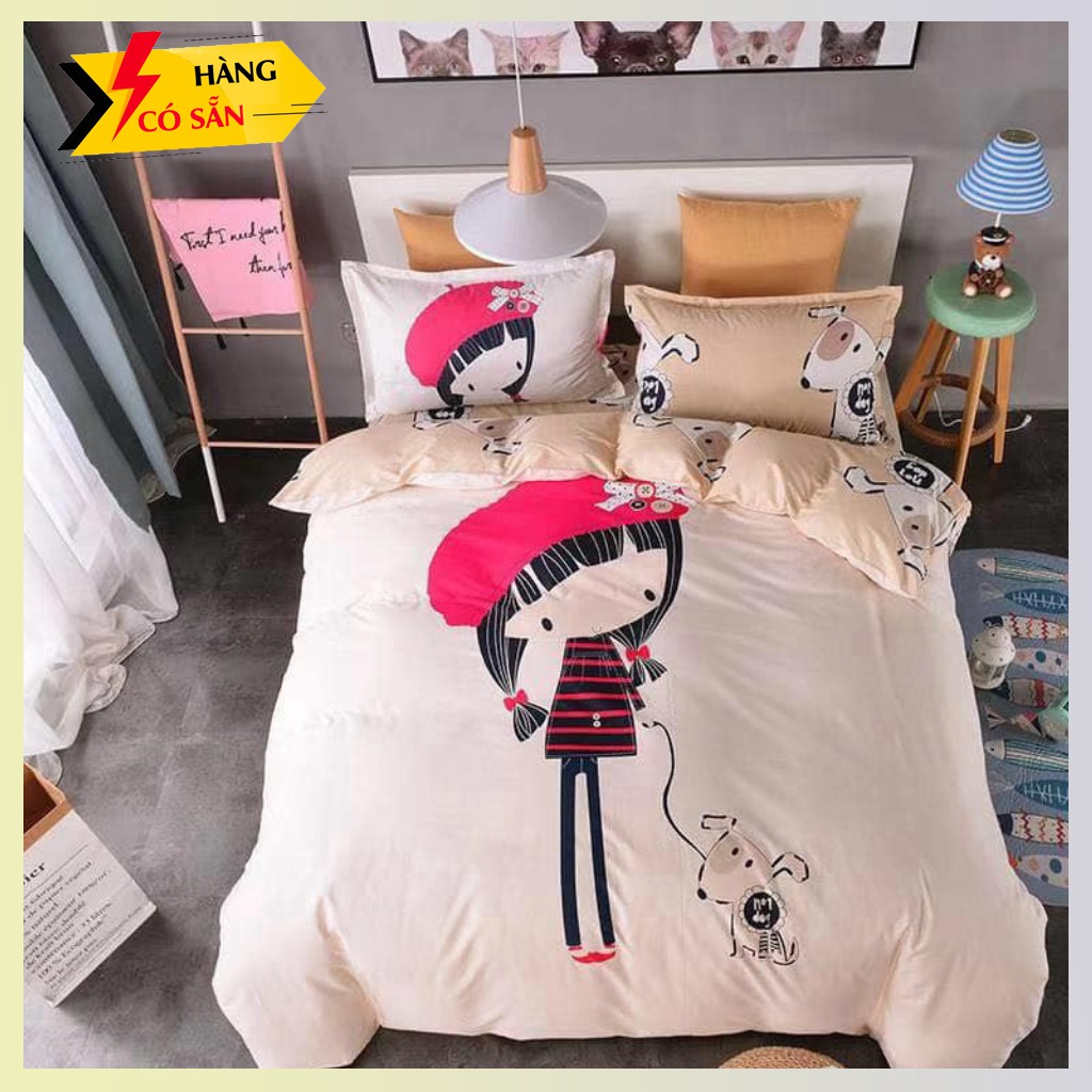 20 mẫu Bộ Chăn ga gối cotton 100% 3D trẻ em giặt máy giặt thoải mái xuất khẩu