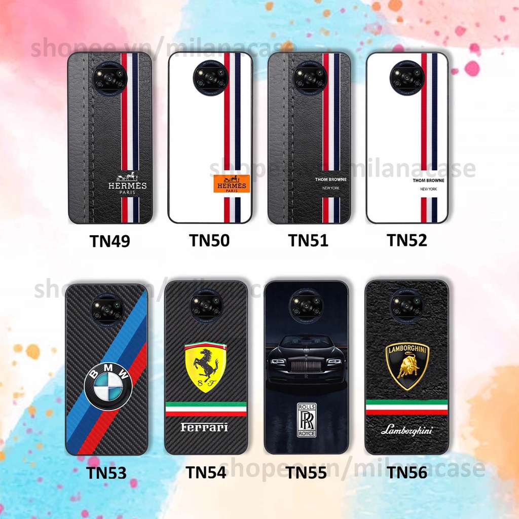 Ốp Xiaomi Poco X3 / Poco X3 Pro in hình các thương hiệu nổi tiếng trẻ trung thể thao cá tính