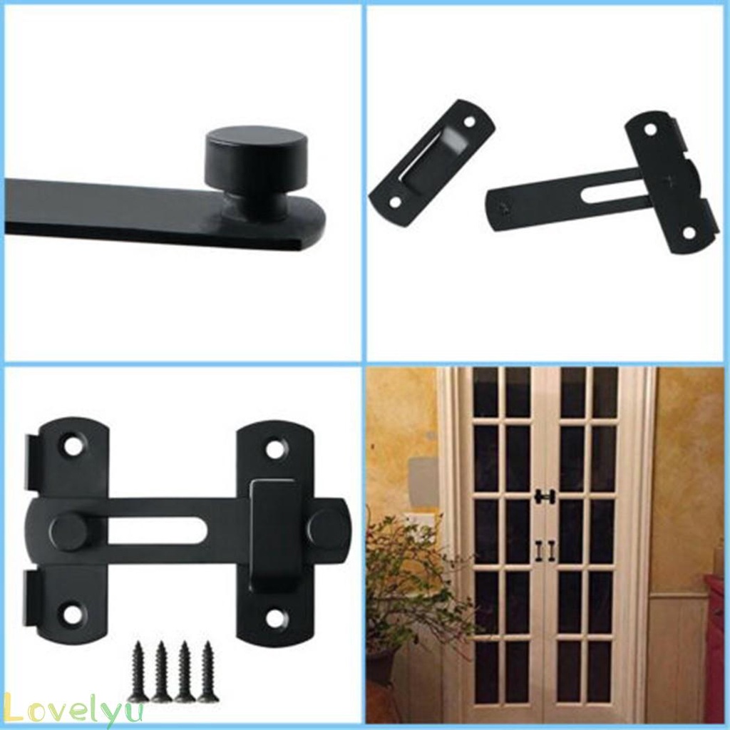 【LOVELYU】Matte Black Stainless Steel Gate Latches Flip Latch Safety Door Bolt Latch Lock Quality Assurance Buy with confidence【Good Quality】