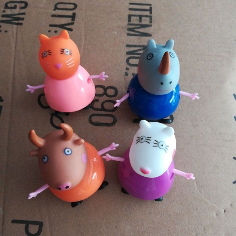25 cái Peppa Pig Gia đình Bạn bè Emily Rebecca Suzy Hình ảnh Hành động Đồ chơi Quà tặng Giáng sinh