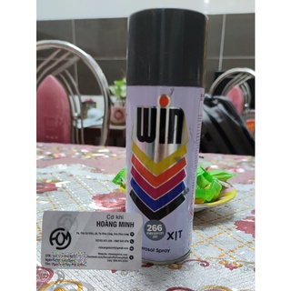 Sơn xịt win 266 sơn lót màu xám xanh primer surfacer grey