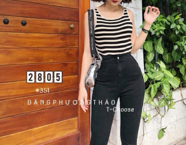 quần legging, quần bò giấy cạp cao