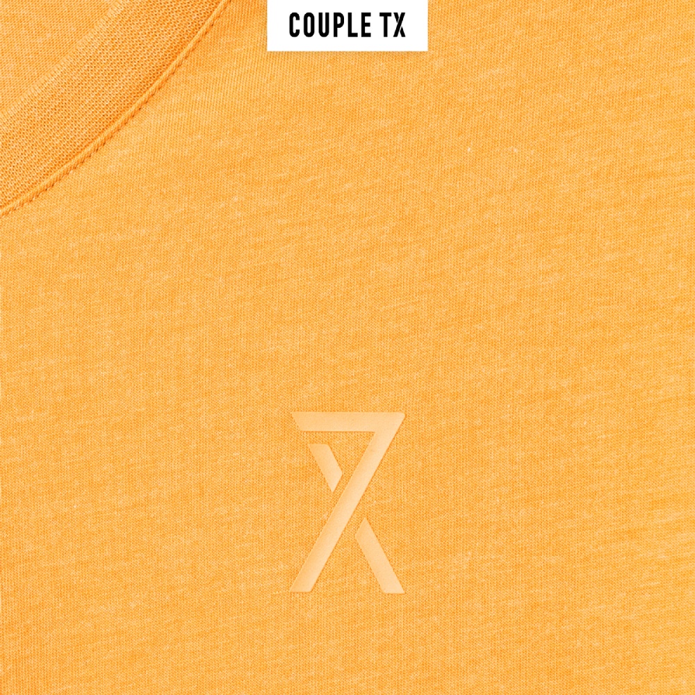Áo Thun Nam Cổ Tim Couple TX Basic Vải Đốm In Logo X