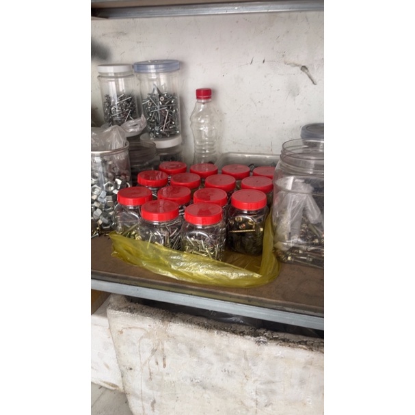 COMBO 24 Hủ nhựa nhỏ nắp đỏ muối tôm 15/20/25