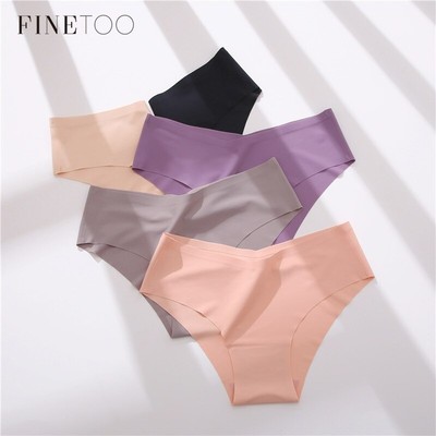Set 1/2 quần lót FINETOO N290 không đường may hình chữ V thoải mái phong cách gợi cảm cho nữ Plus size M-2XL 2021