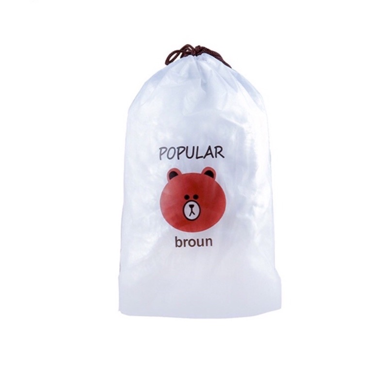 Màng bọc thực phẩm co giãn siêu dai có chun hình túi gấu set 100 chiếc