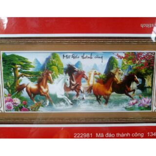 Tranh thêu 3d mã đáo thành công 222981